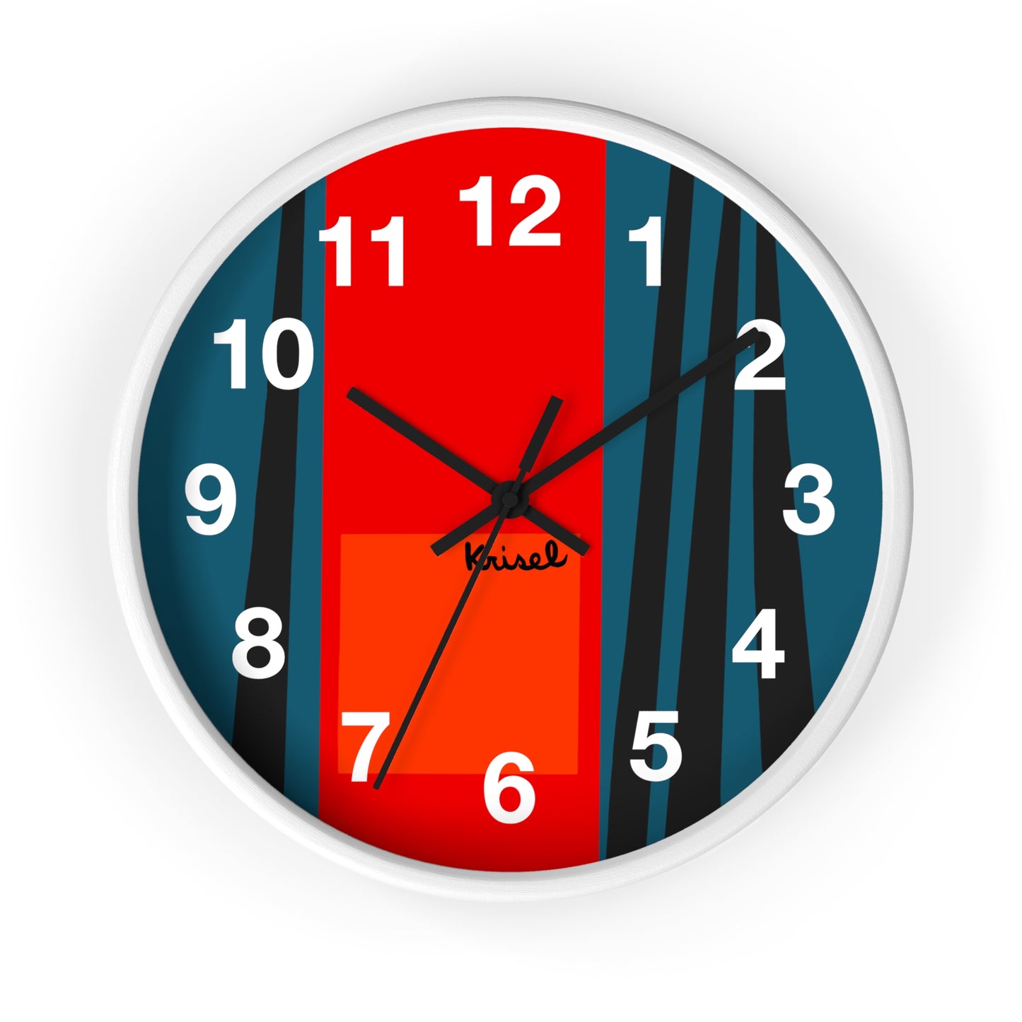 R/B Compass Form Wall Clock