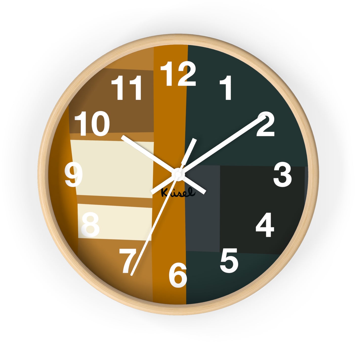 Dark & Light Forms Wall Clock
