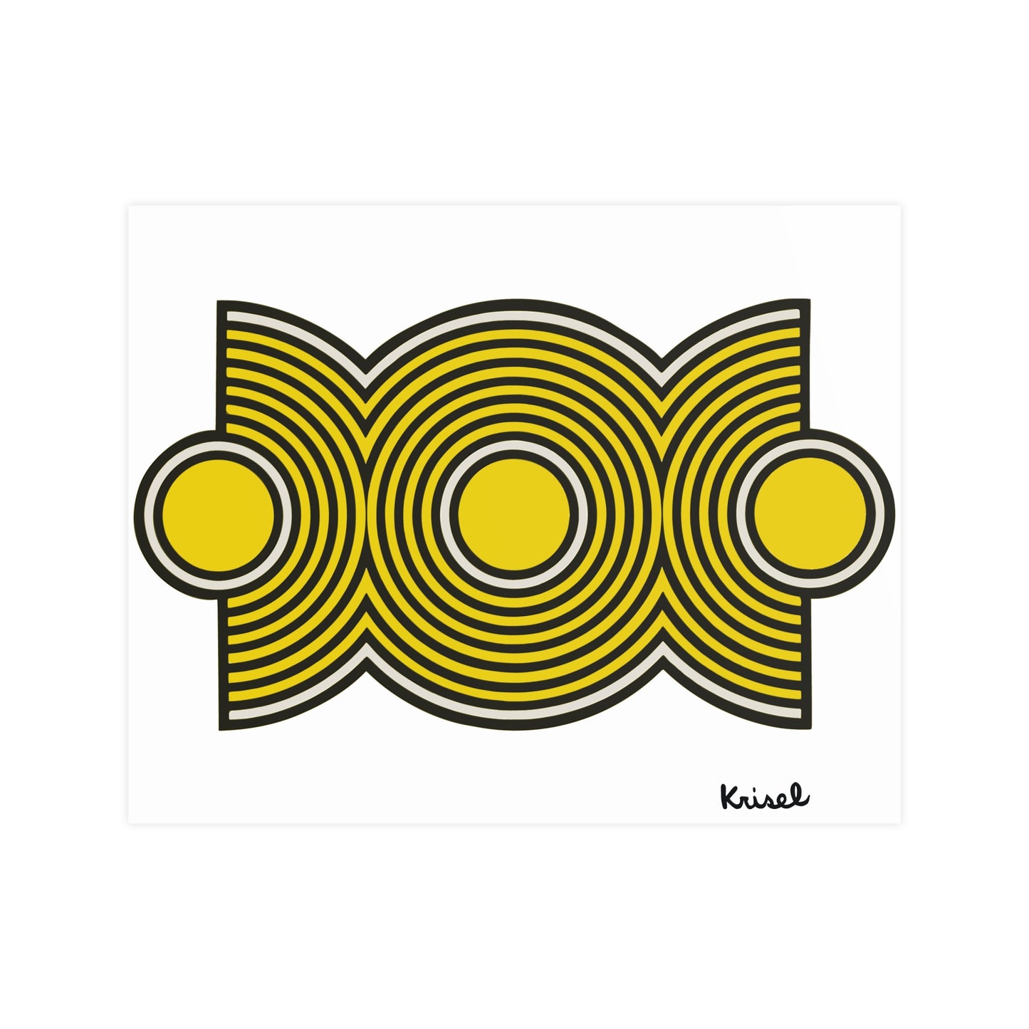 Trio Ripple Yellow Art Print