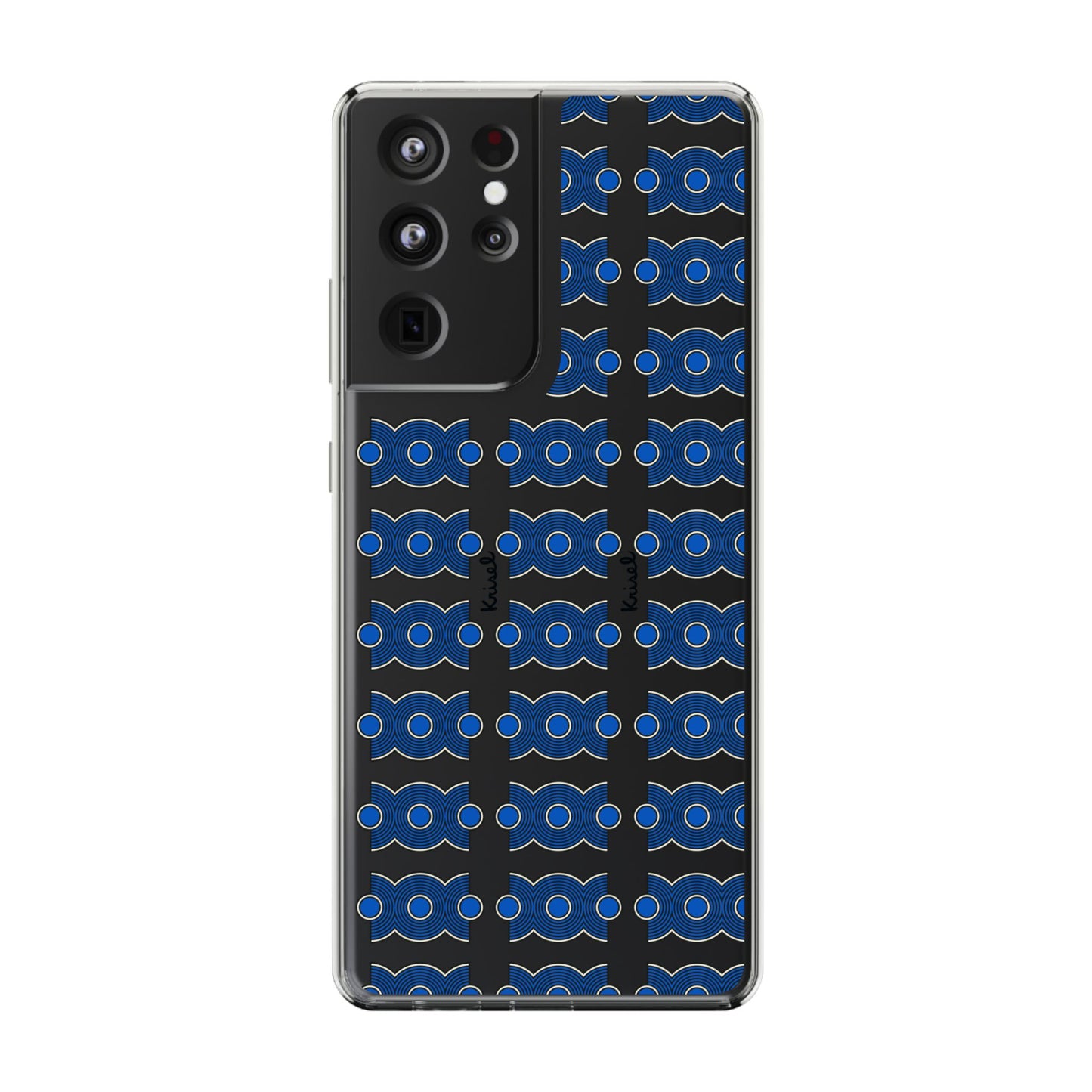 Trio Form Blue Clear Phone Case
