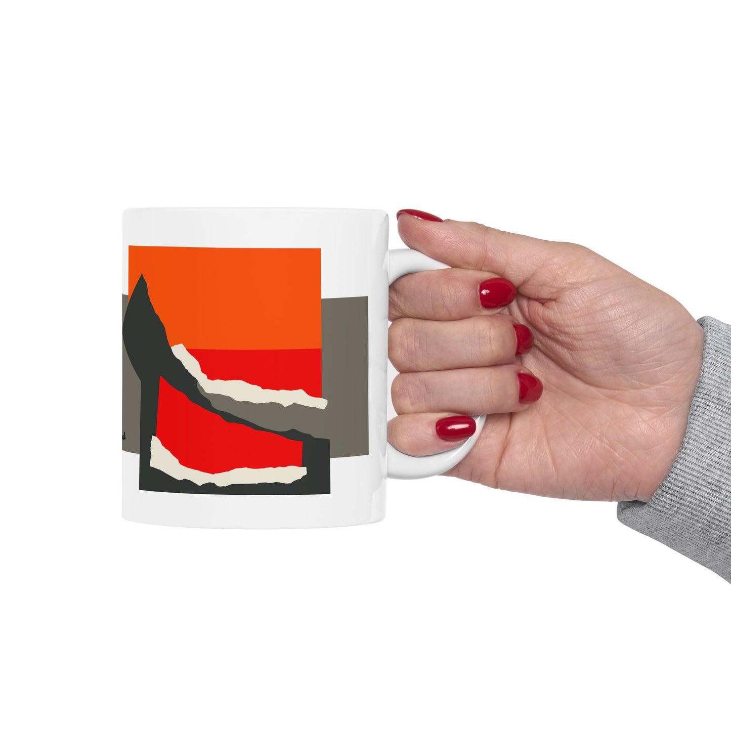 Tipped Form Ceramic Mug
