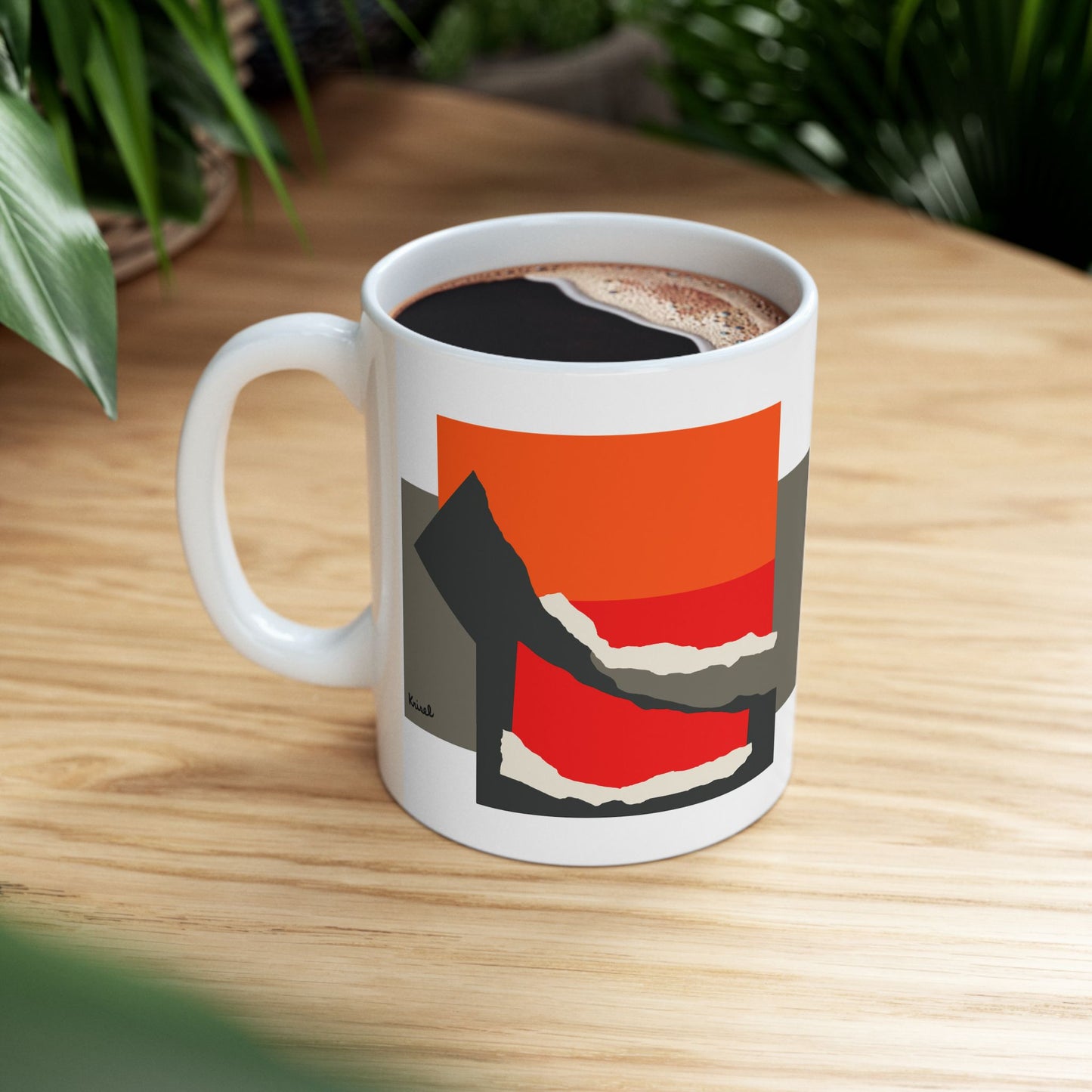 Tipped Form Ceramic Mug