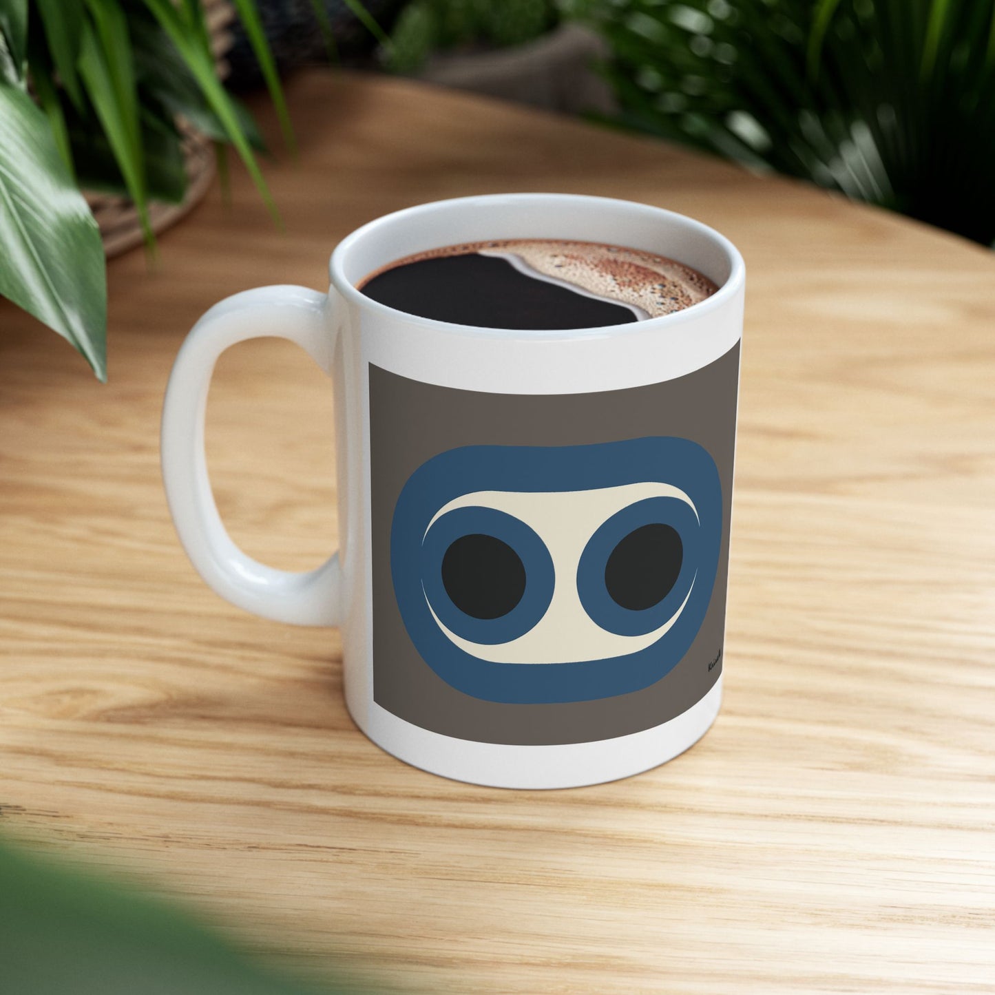 Blue Circles Ceramic Mug