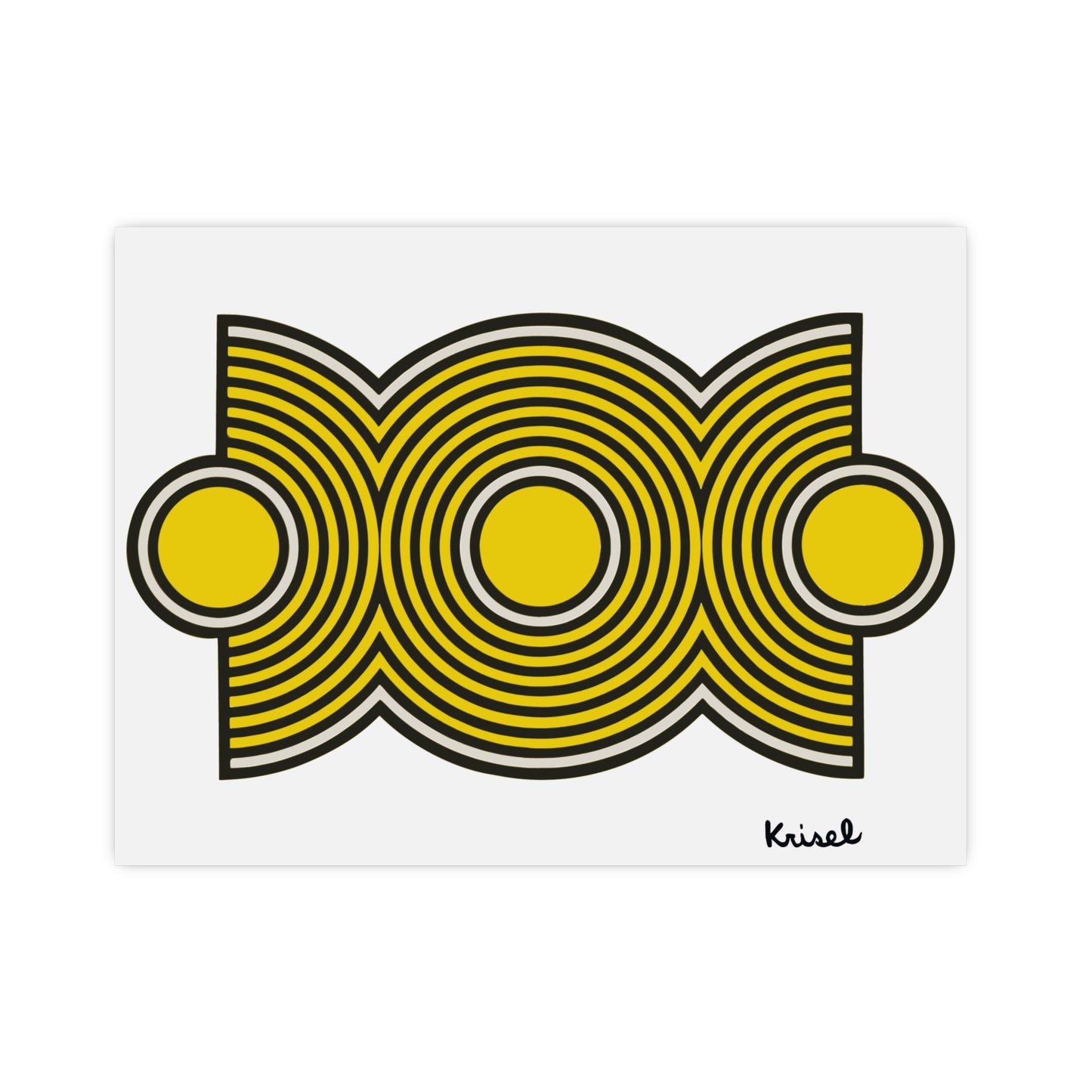 Trio Ripple Yellow Art Print