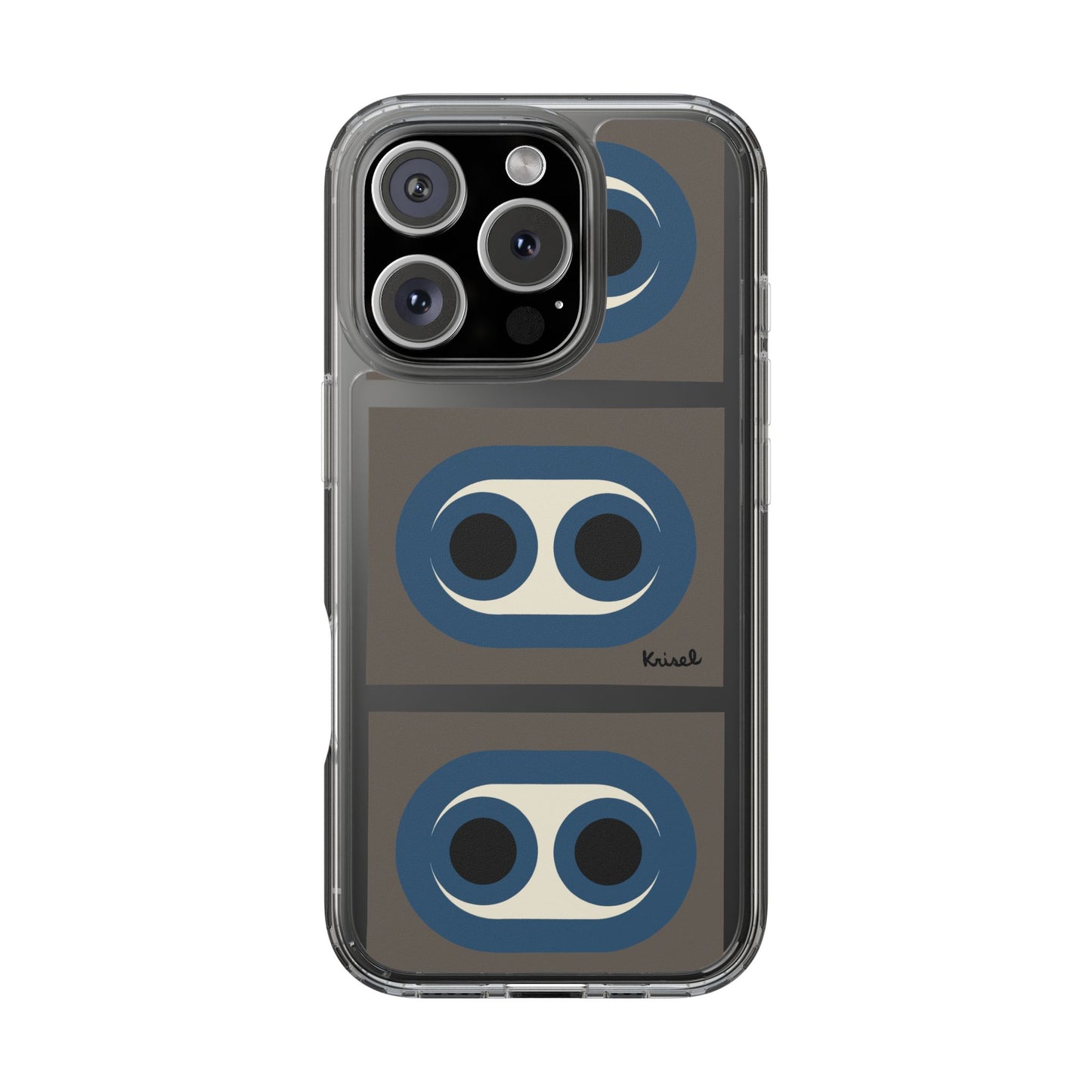 Blue Circles Clear Phone Case