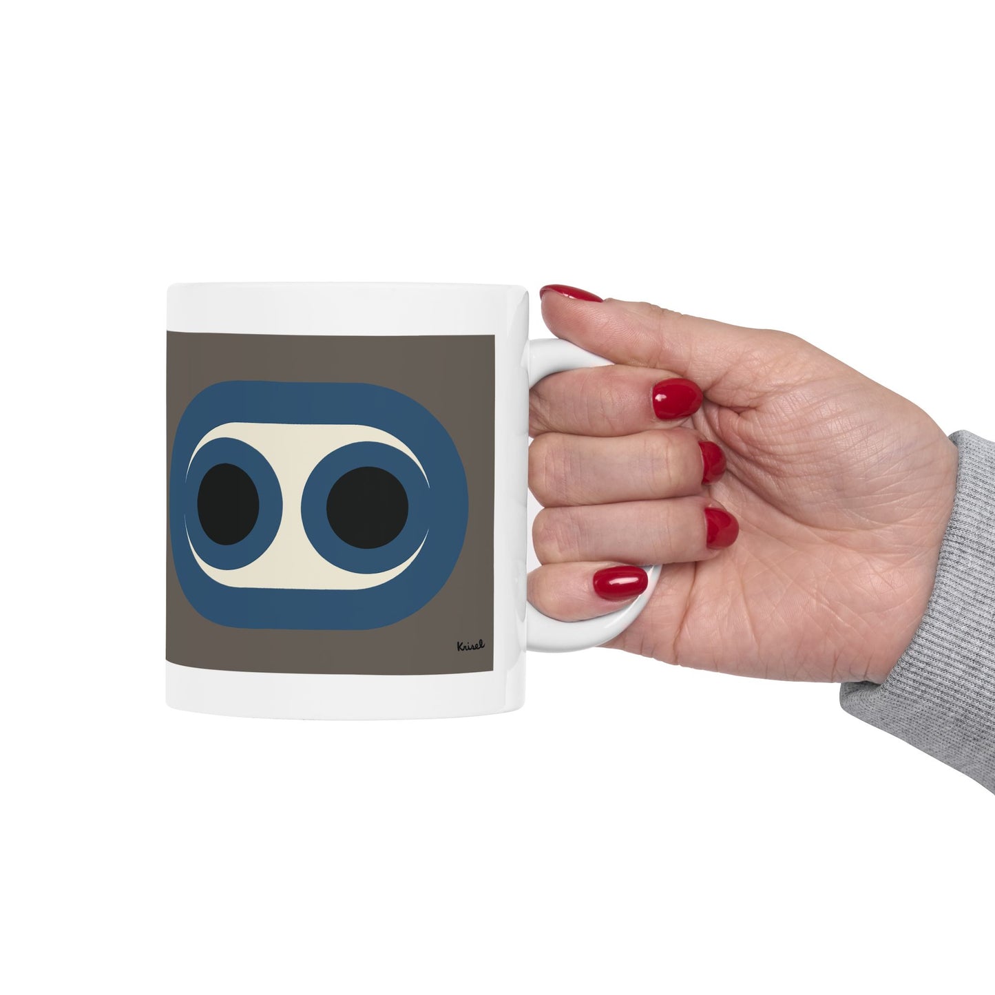 Blue Circles Ceramic Mug