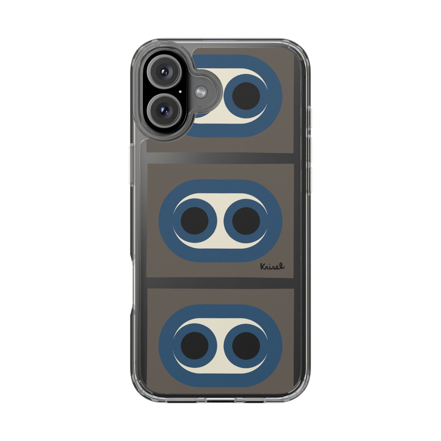 Blue Circles Clear Phone Case