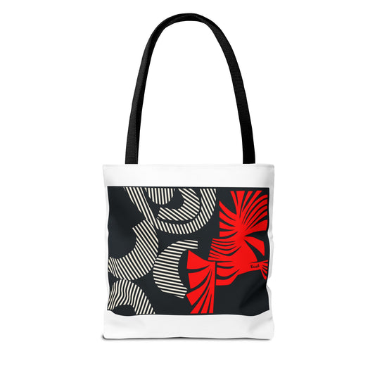 Red Flurry Tote Bag