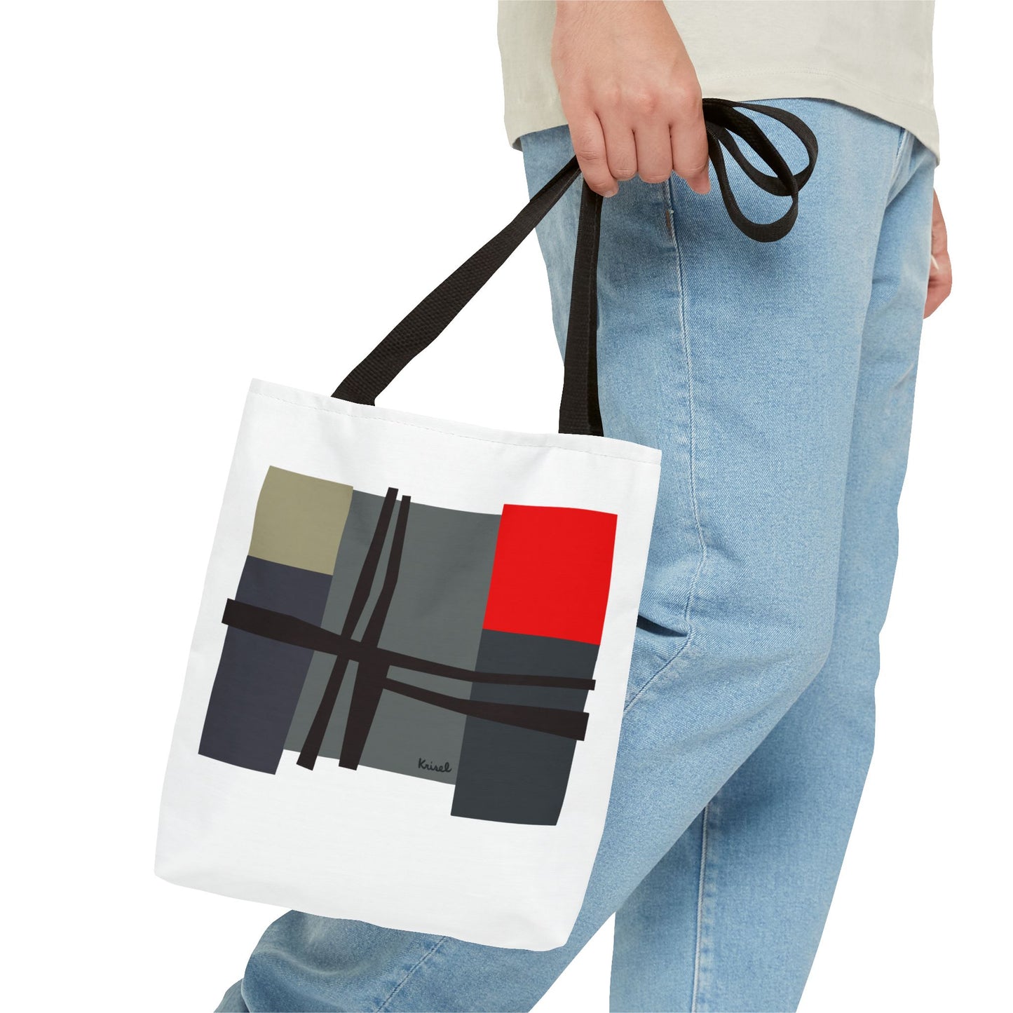 Lines & Squares Tote Bag