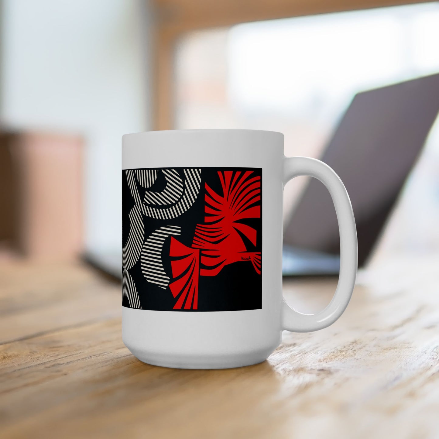 Red Flurry Ceramic Mug