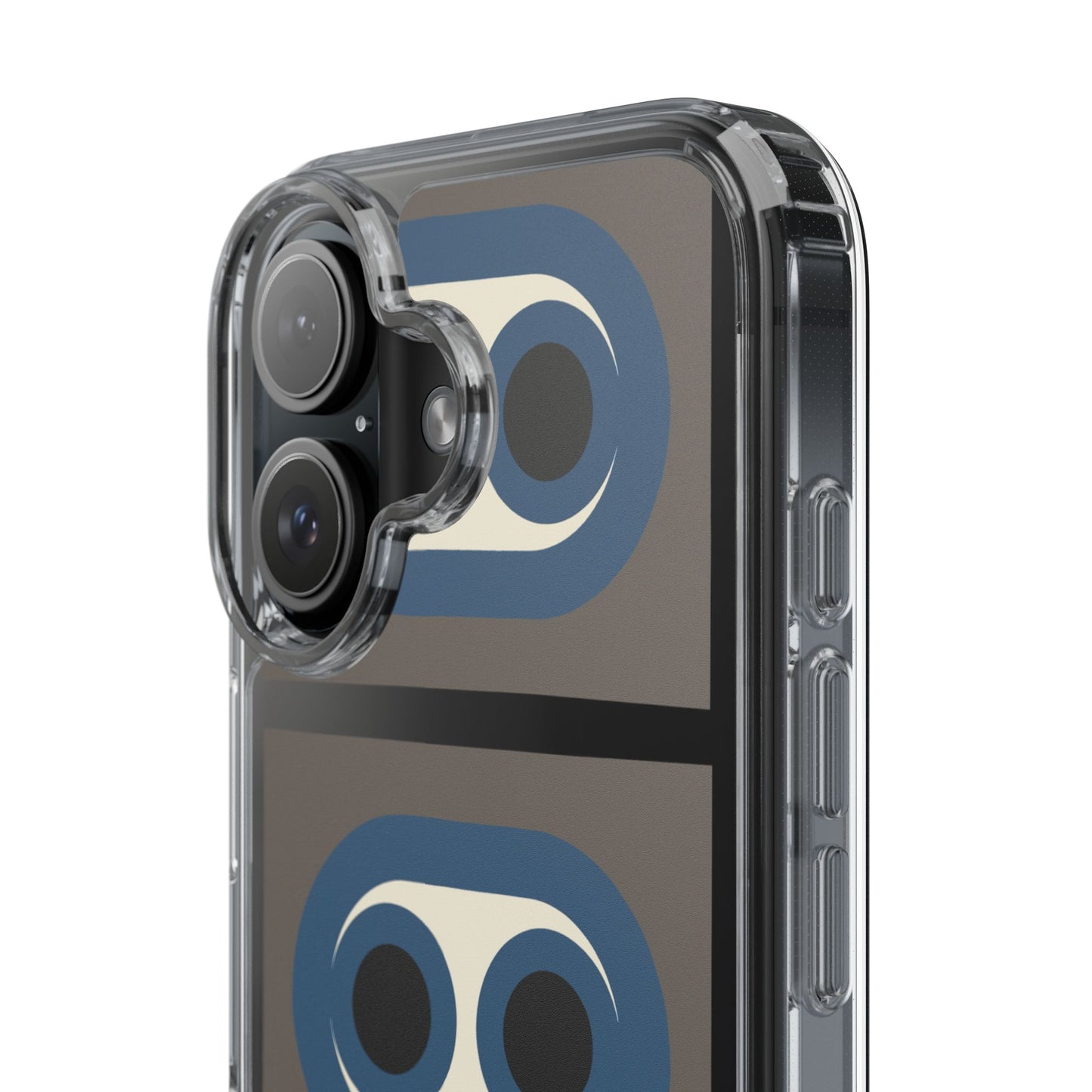 Blue Circles Clear Phone Case