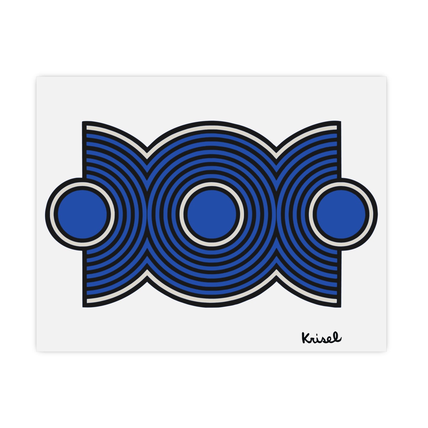 Trio Ripple Blue Art Print