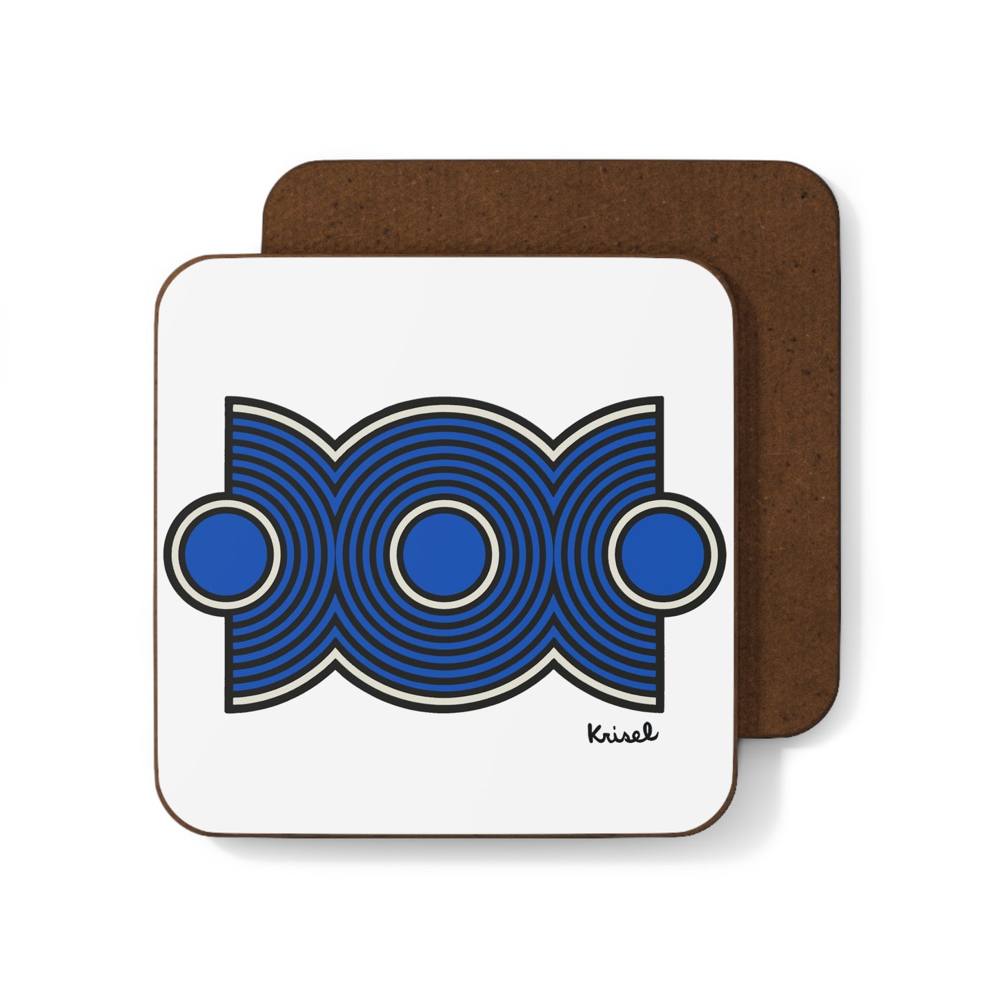 Trio Ripple Blue Coaster