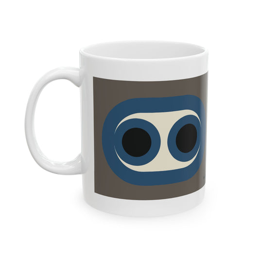 Blue Circles Ceramic Mug