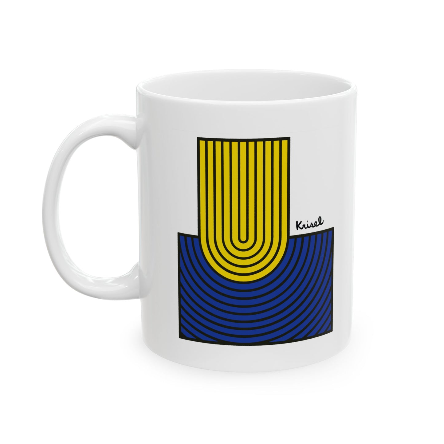 Ripple Form Y/B Ceramic Mug