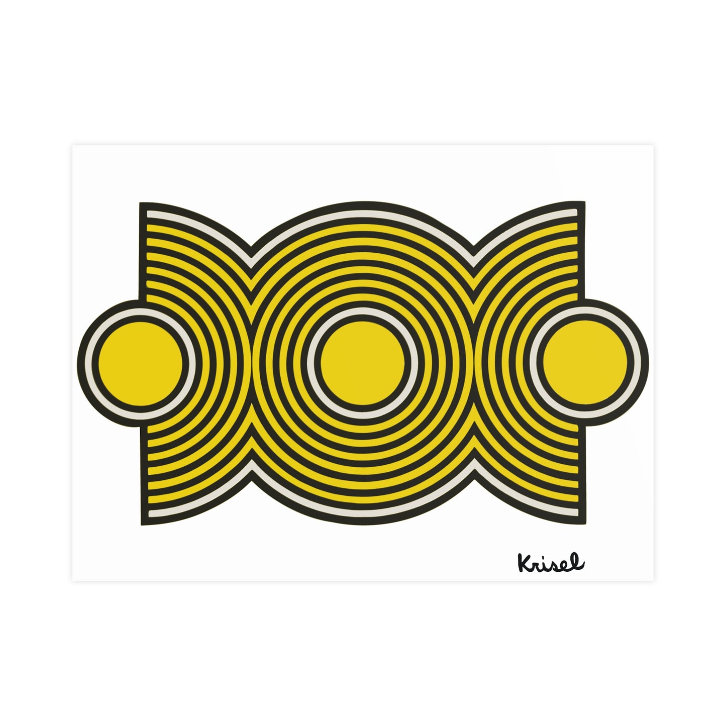 Trio Ripple Yellow Art Print