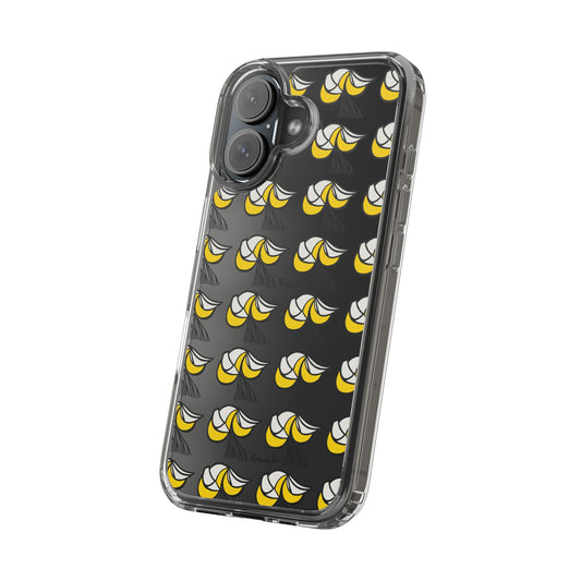 Yellow Crescents Clear Phone Case