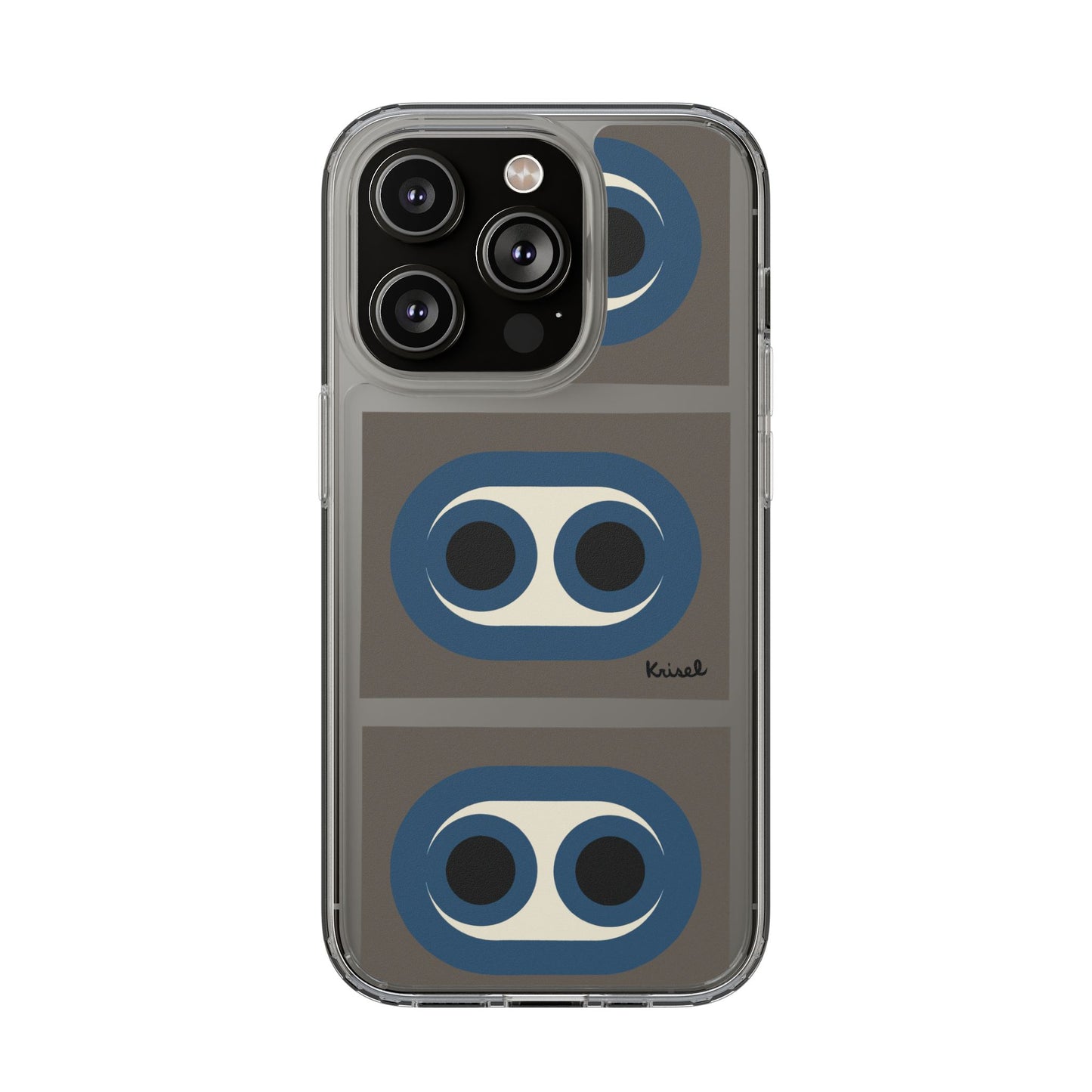 Blue Circles Clear Phone Case