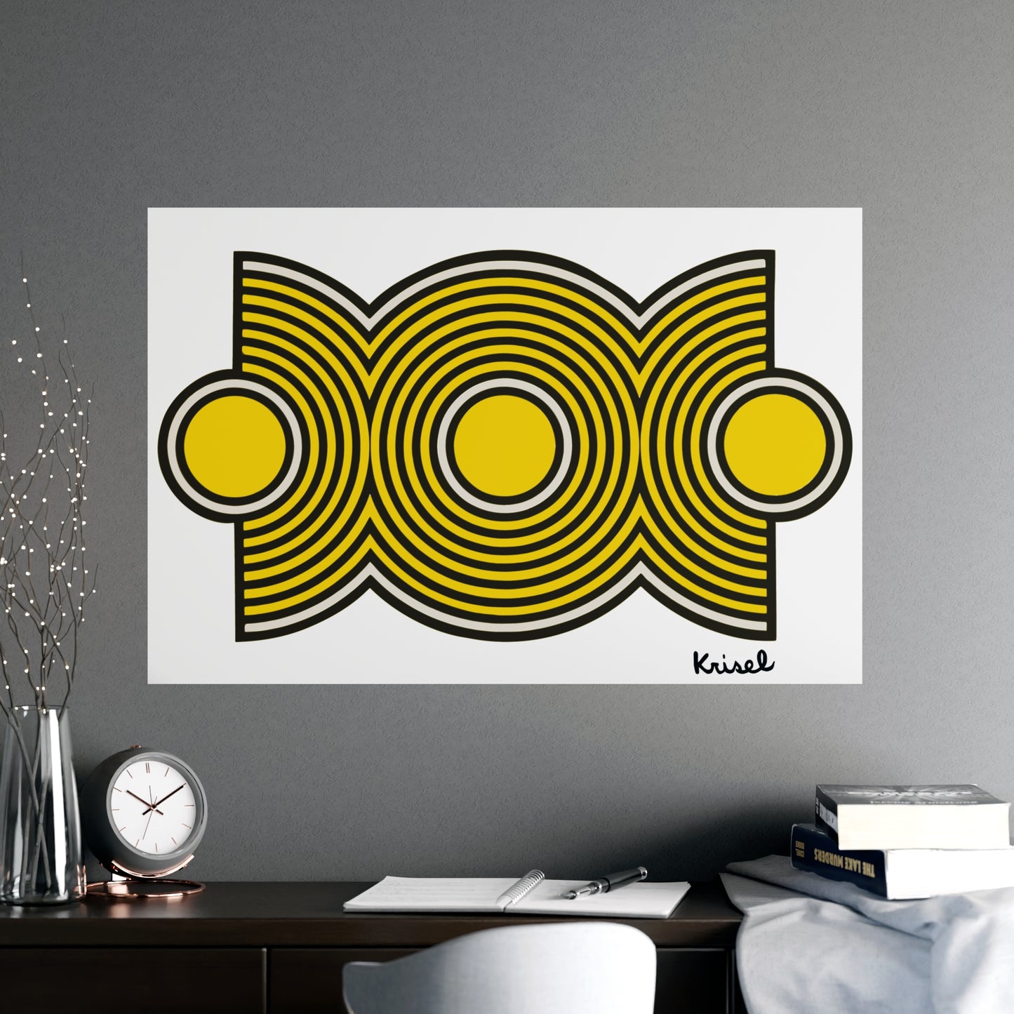 Trio Ripple Yellow Art Print