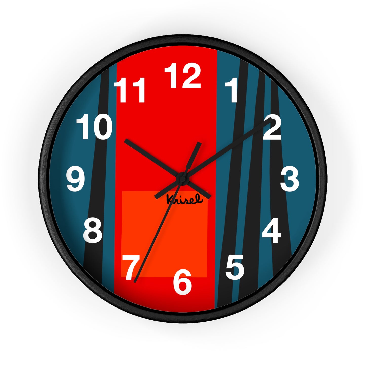 R/B Compass Form Wall Clock