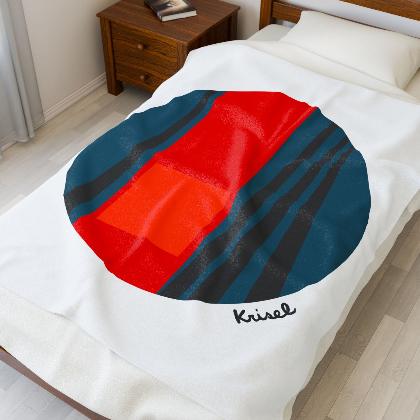 R/B Compass Form Plush Blanket