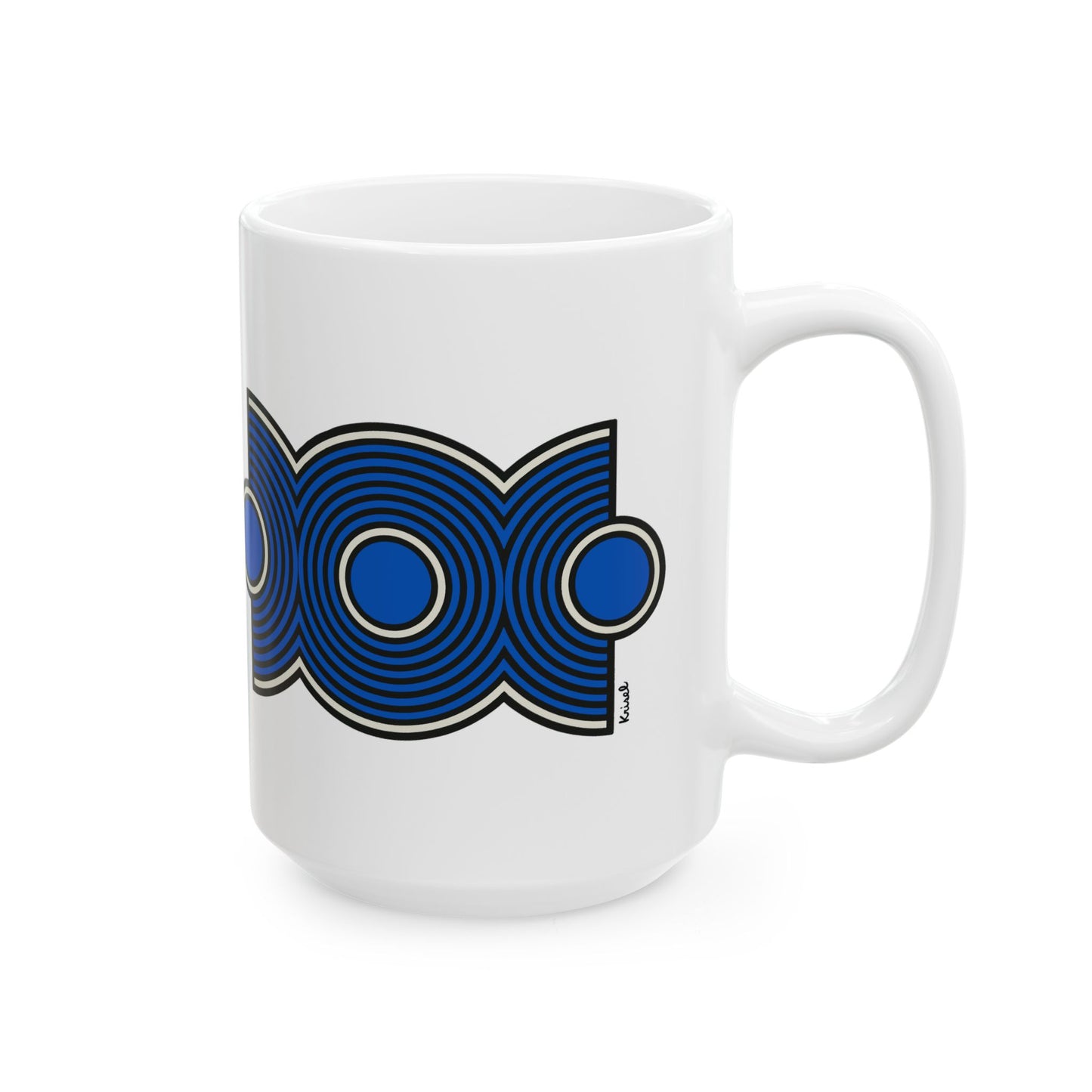 Trio Ripple Blue Ceramic Mug