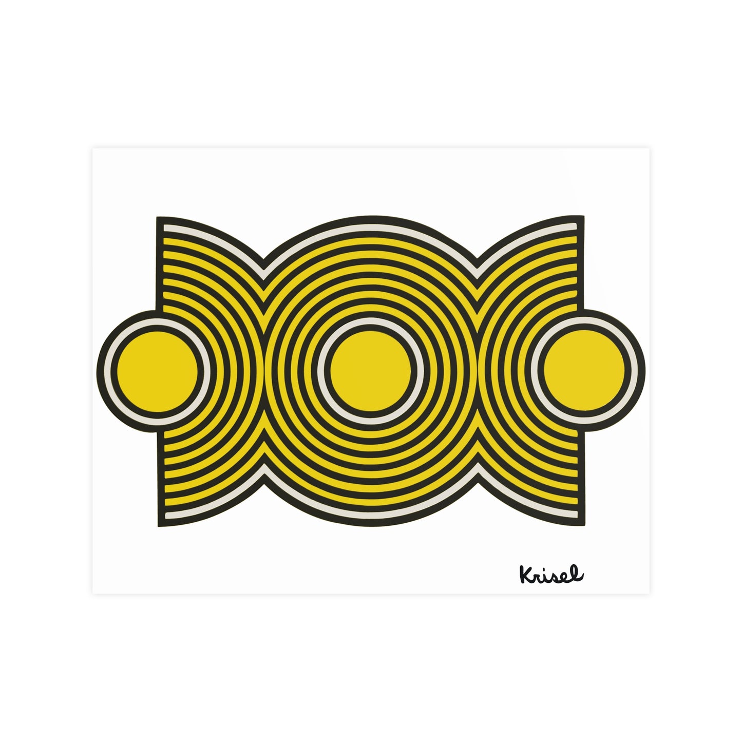 Trio Ripple Yellow Art Print