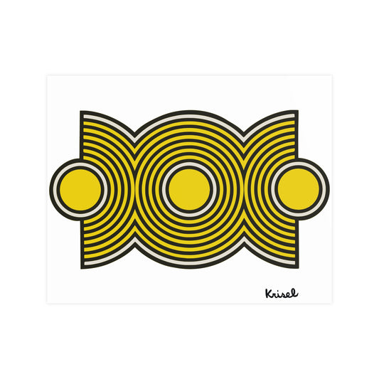 Trio Ripple Yellow Art Print