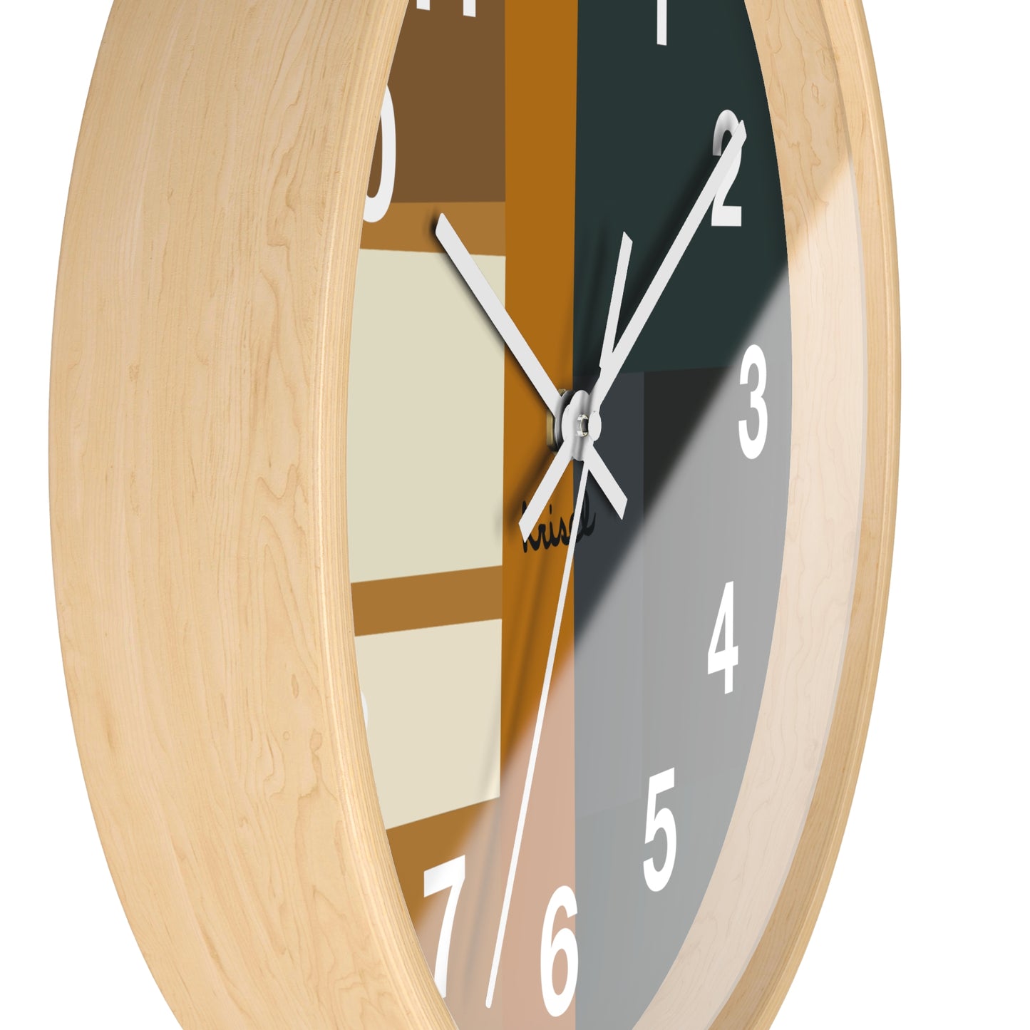 Dark & Light Forms Wall Clock