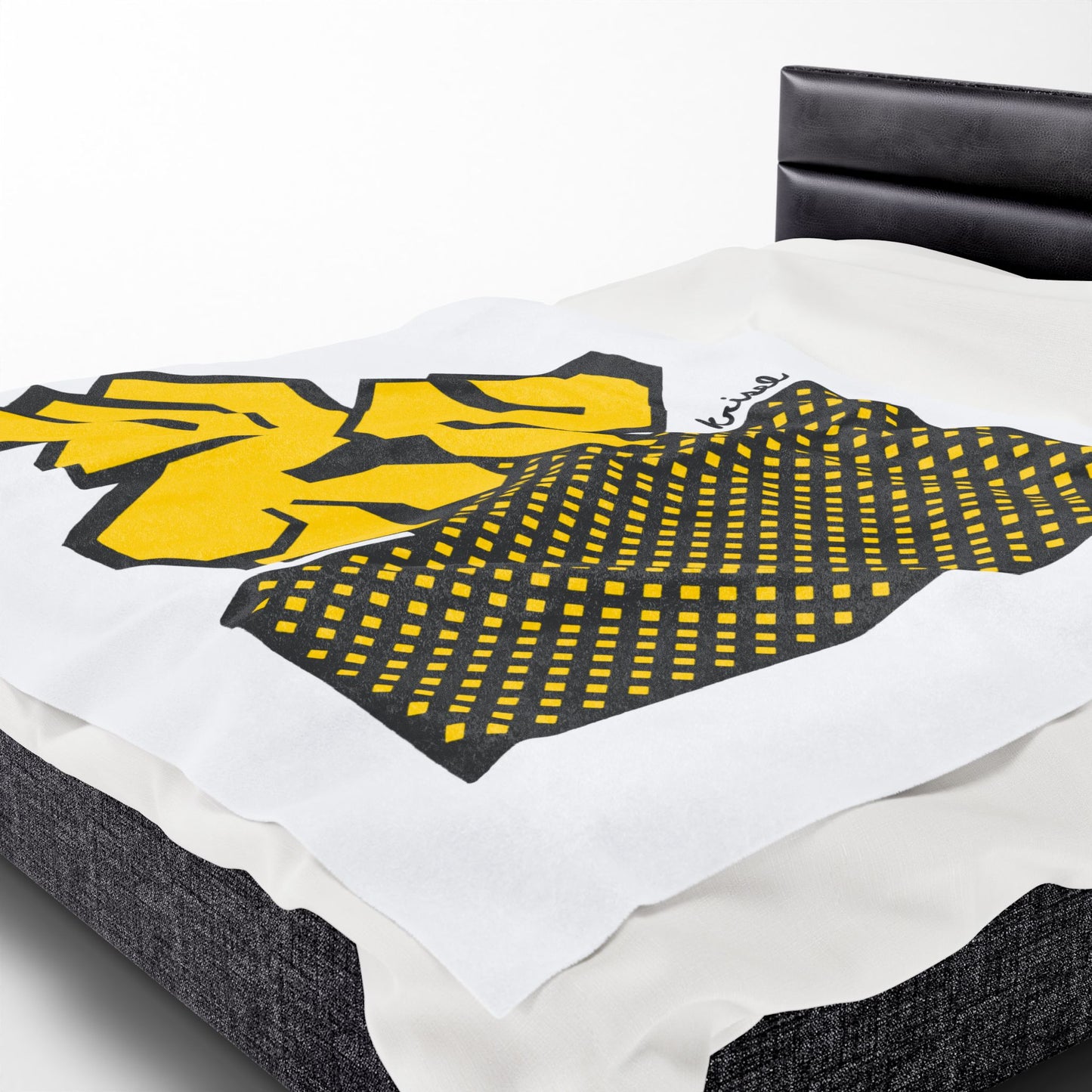 Yellow Net Plush Blanket