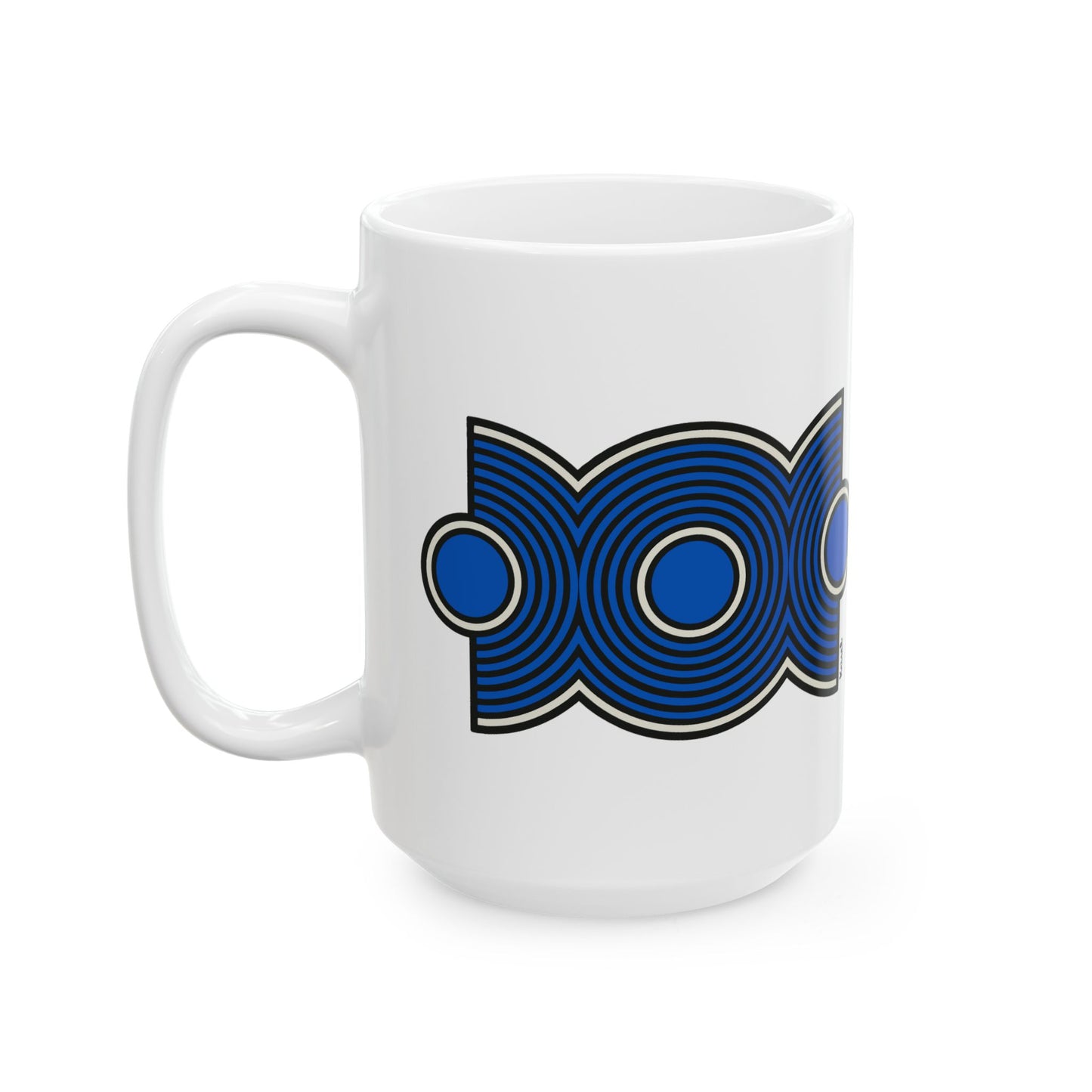 Trio Ripple Blue Ceramic Mug