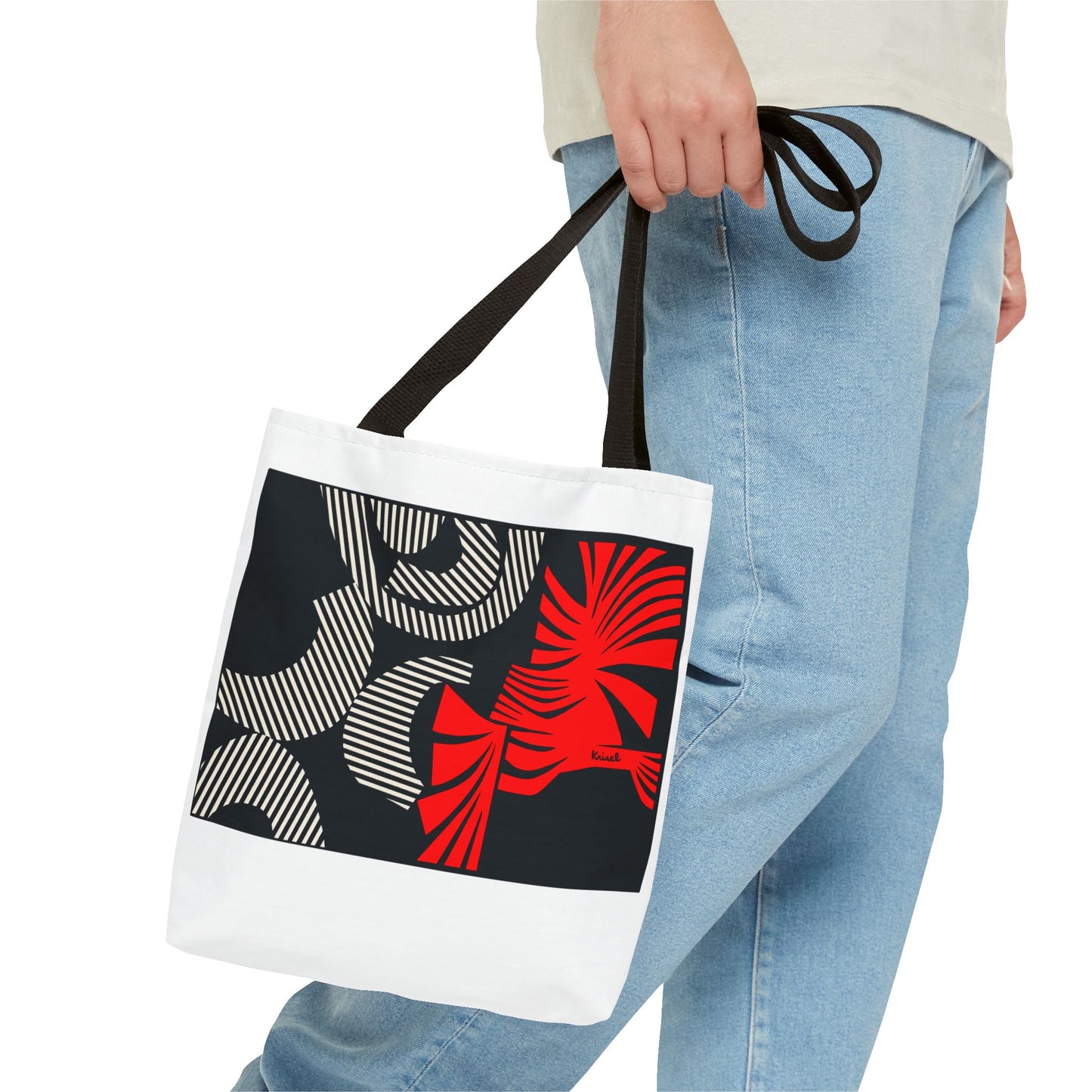 Red Flurry Tote Bag