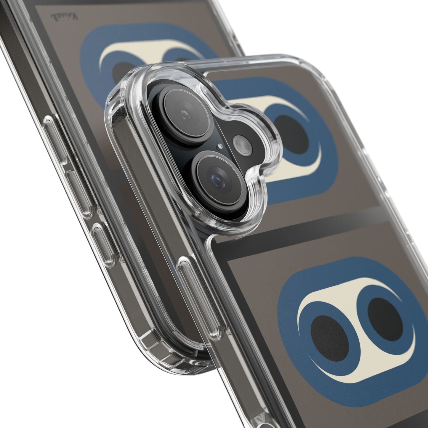 Blue Circles Clear Phone Case