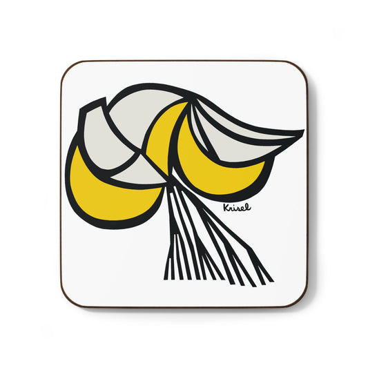 Yellow Crescents Coaster