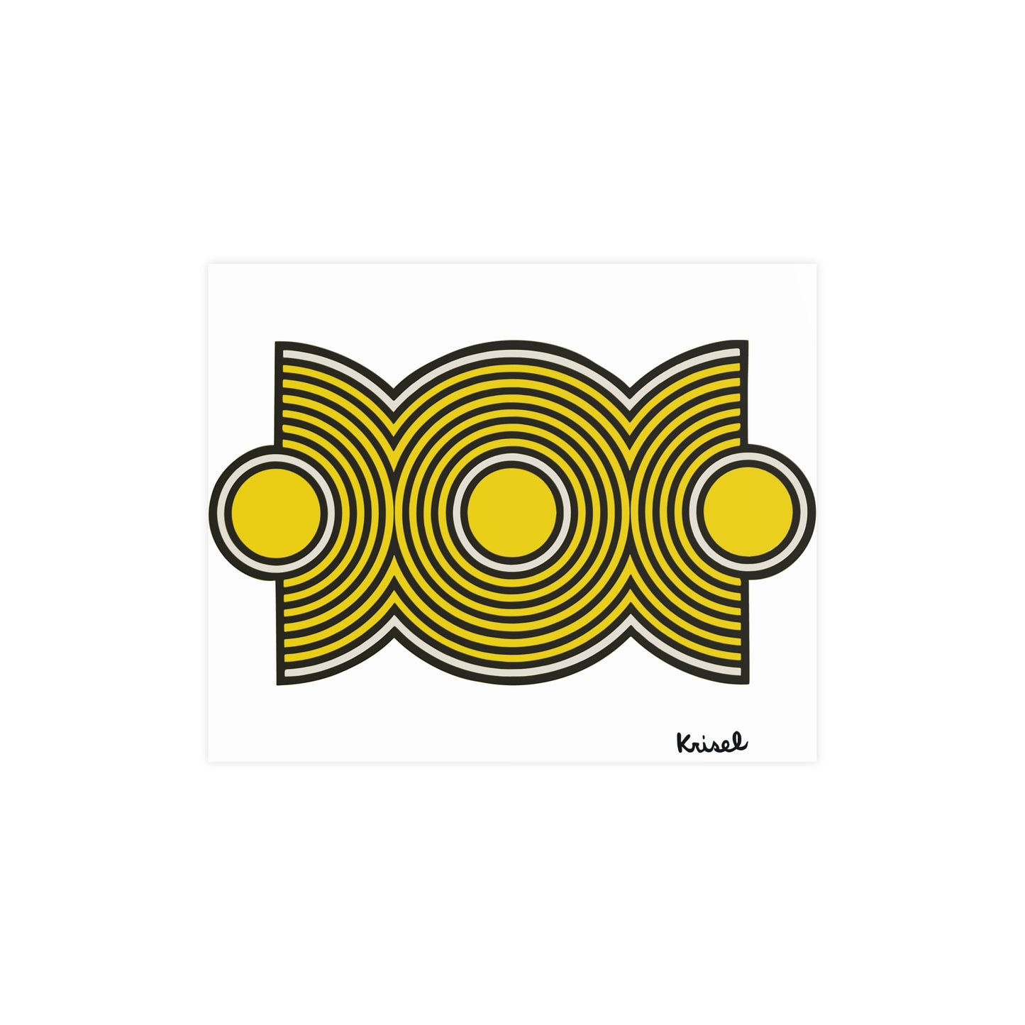 Trio Ripple Yellow Art Print