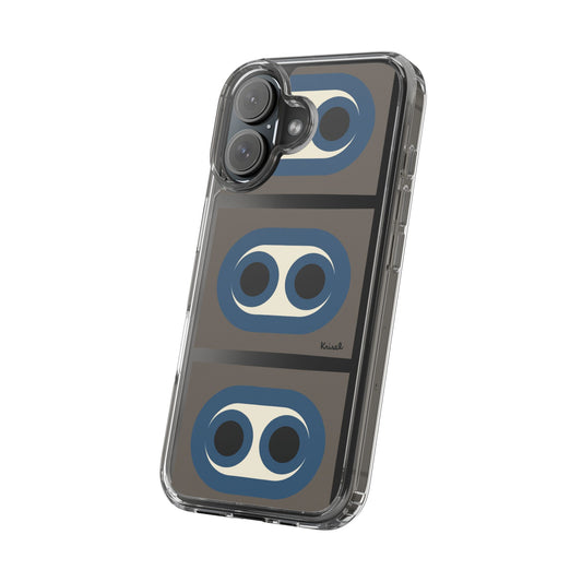 Blue Circles Clear Phone Case