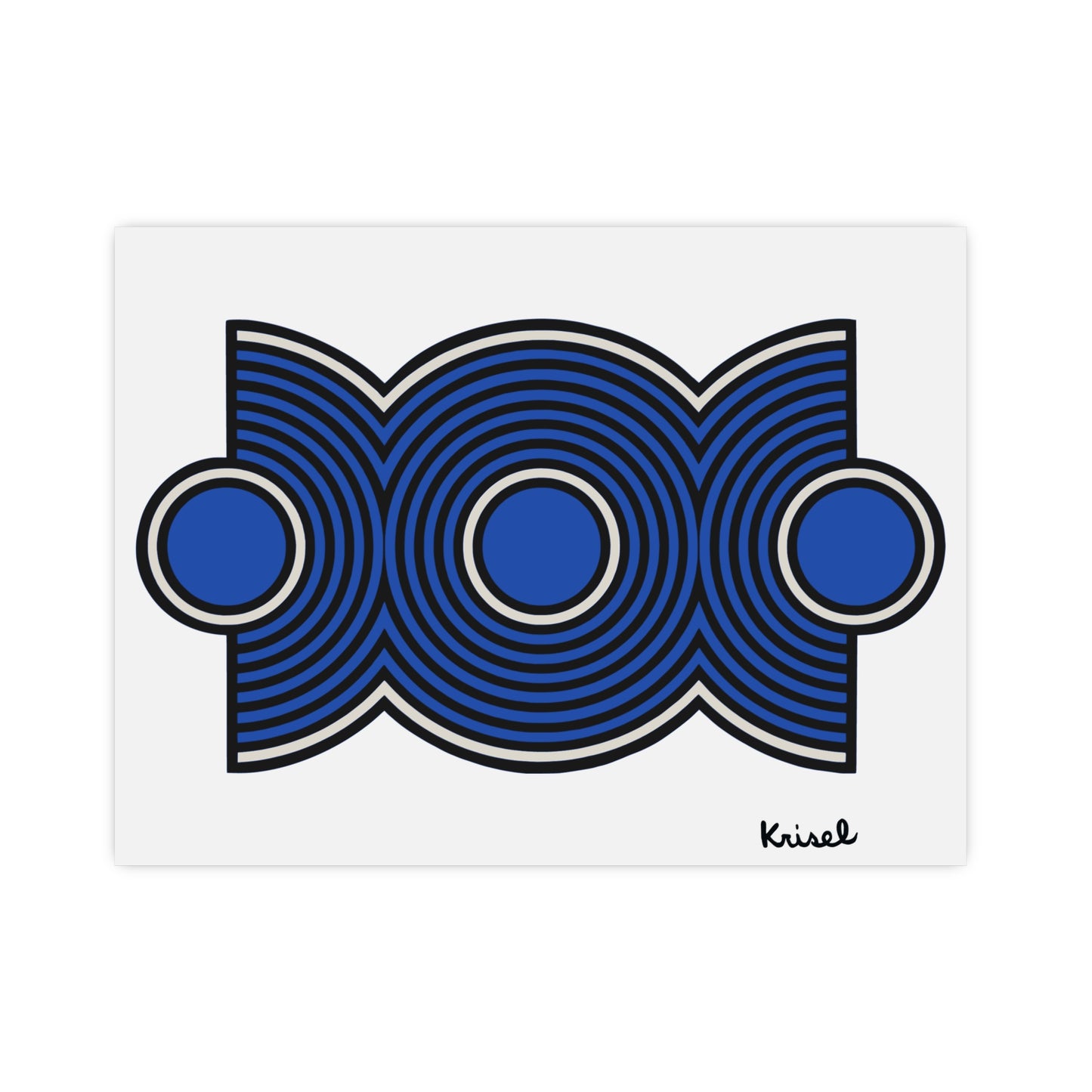 Trio Ripple Blue Art Print