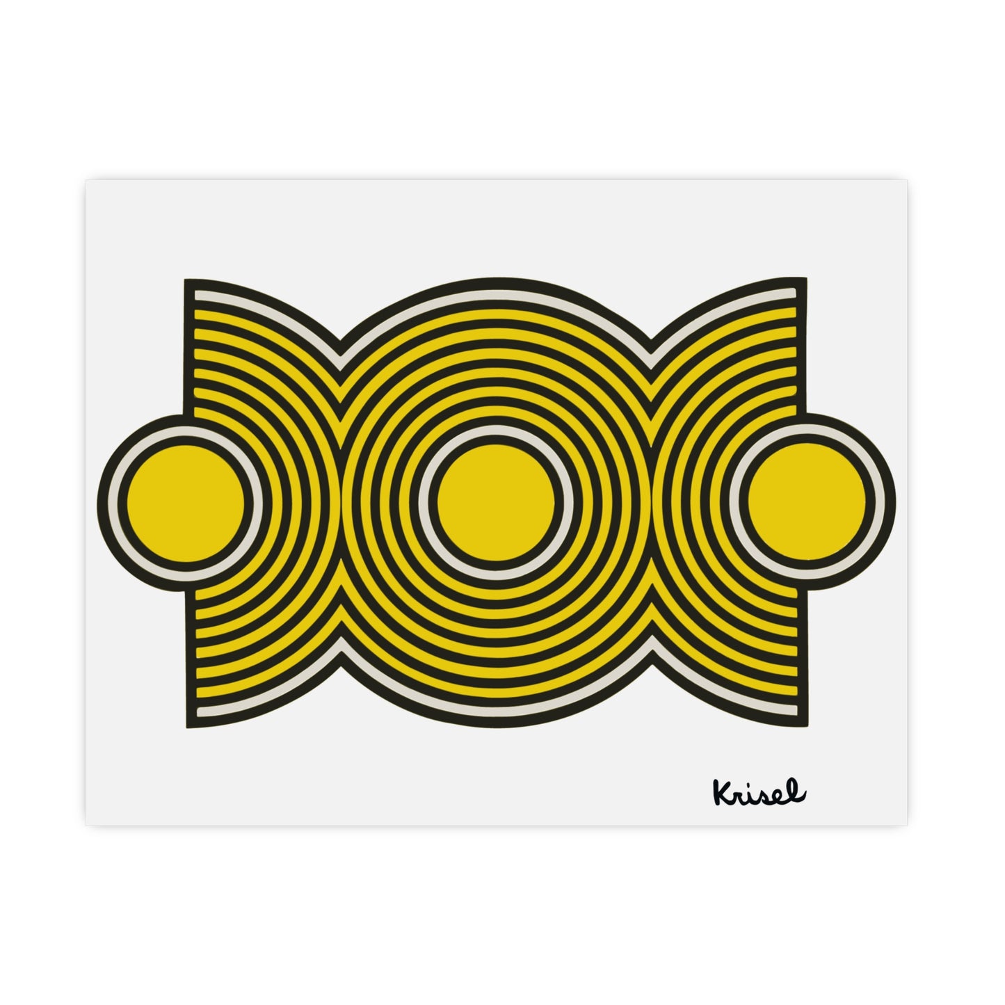 Trio Ripple Yellow Art Print