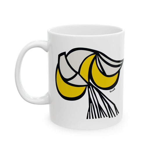 Yellow Crescents Ceramic Mug