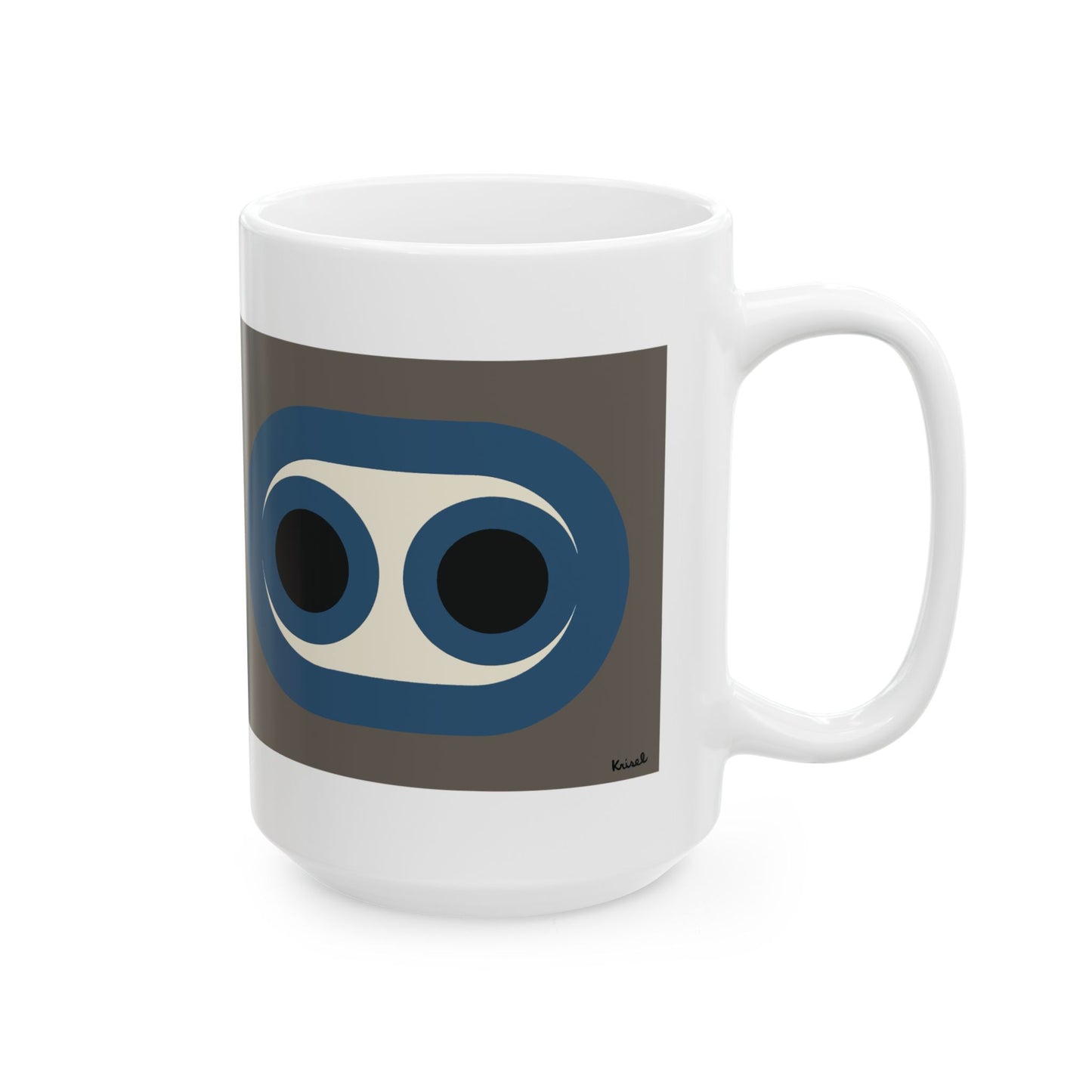 Blue Circles Ceramic Mug