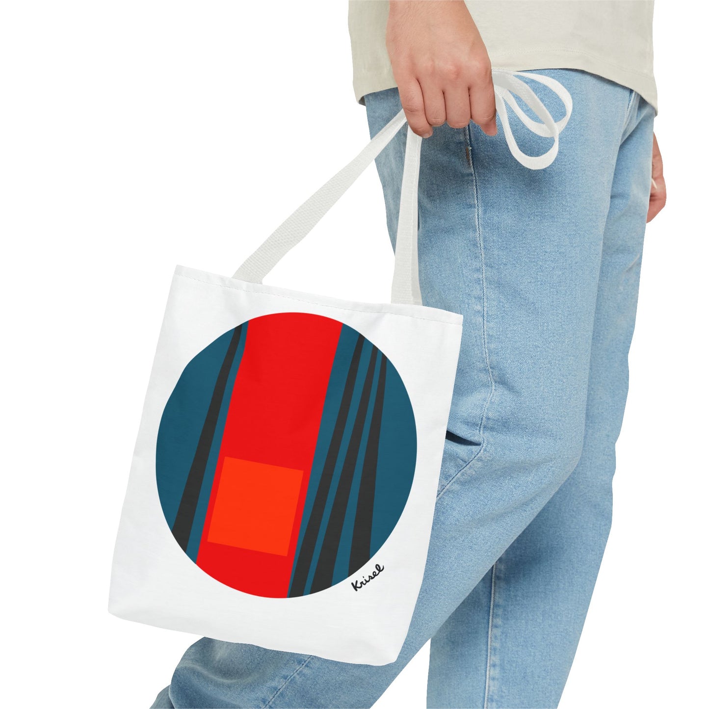 R/B Compass Form Tote Bag