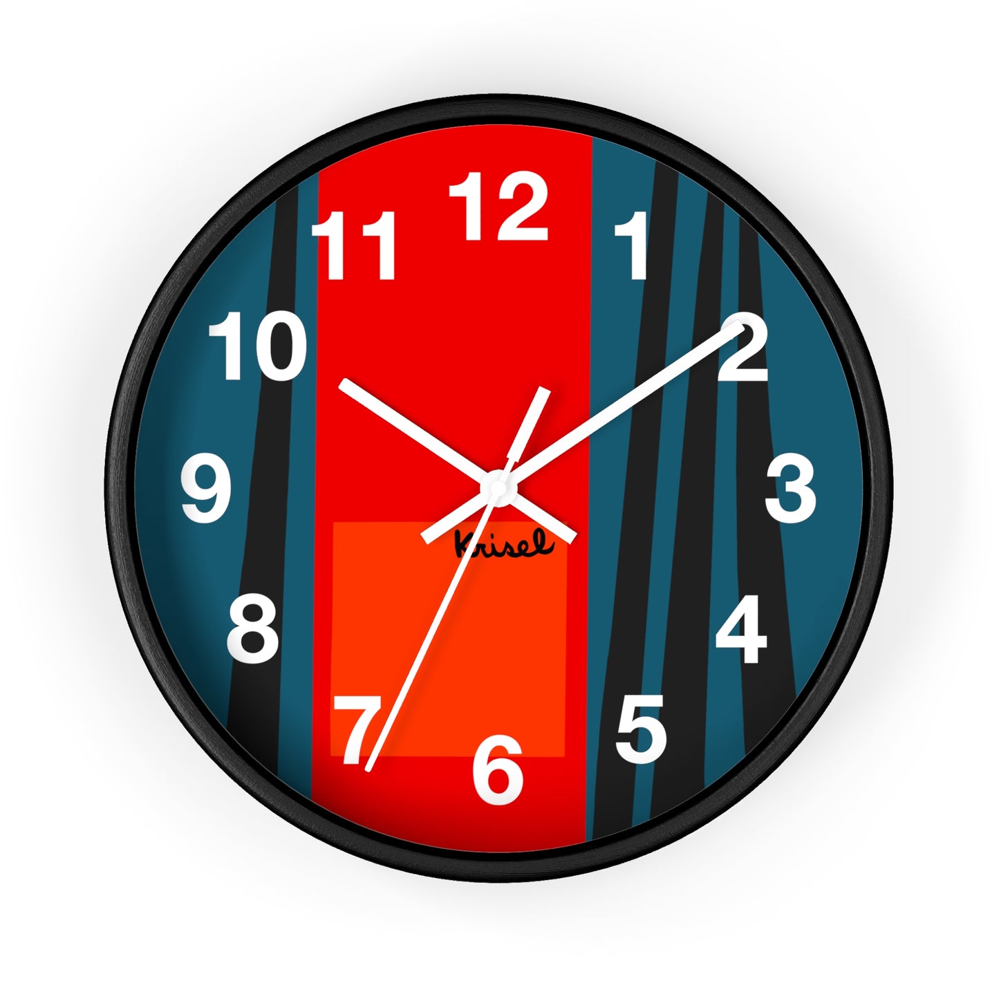 R/B Compass Form Wall Clock